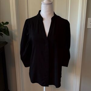 White House Black Market Classic Black Blouse